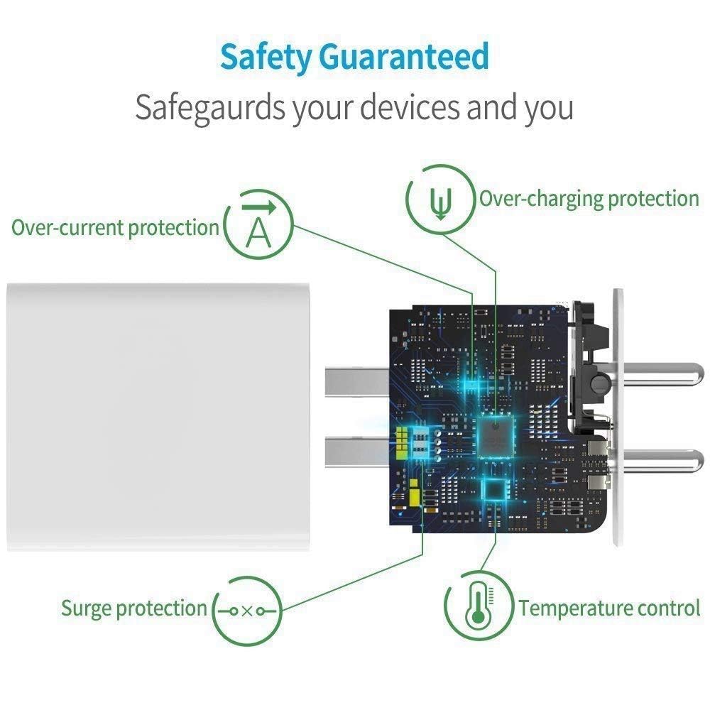 22W Fast Charging Adapter with USB to Micro USB Cable